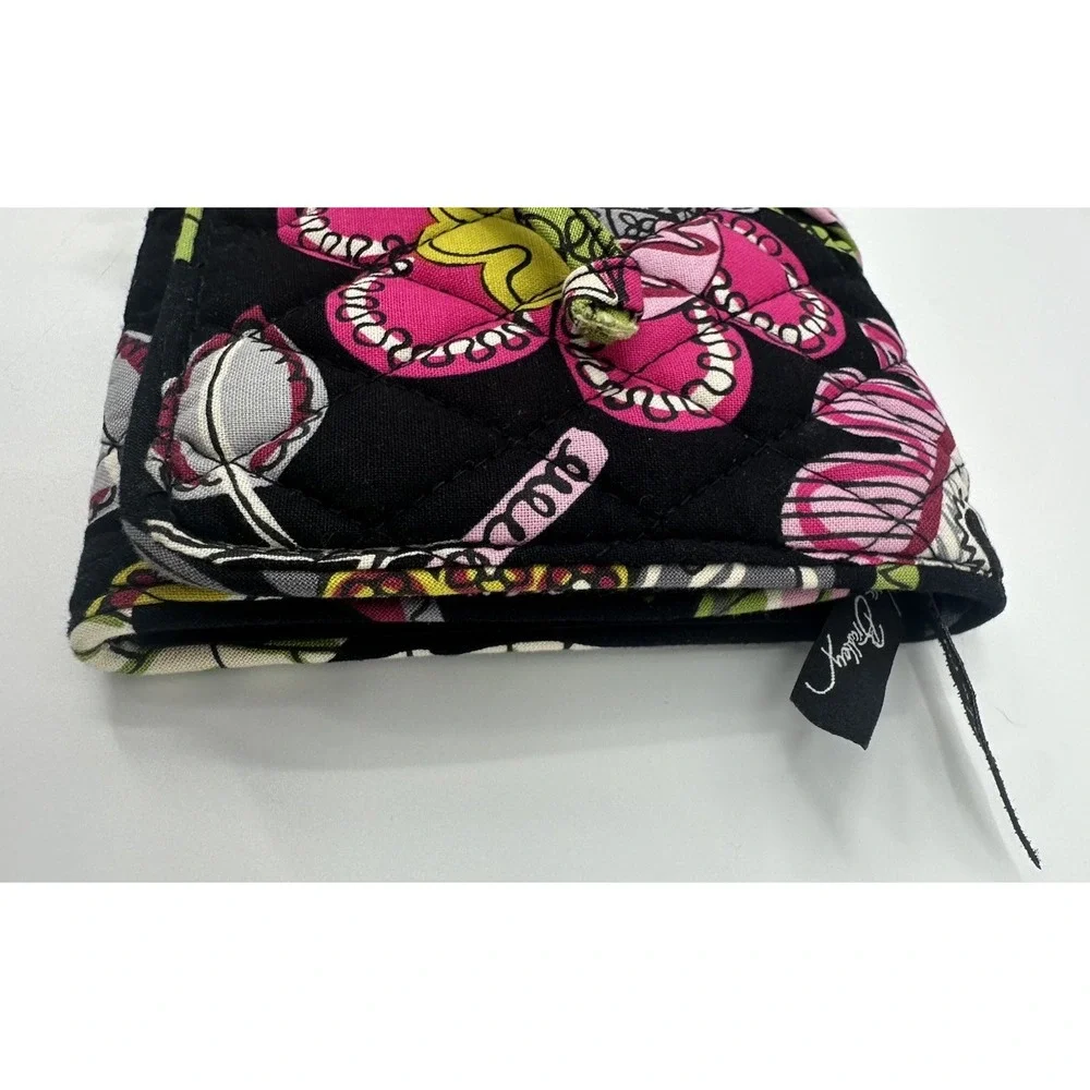 Vera‎ Bradley Jewelry Folding Organizer Travel Black Floral Compartments